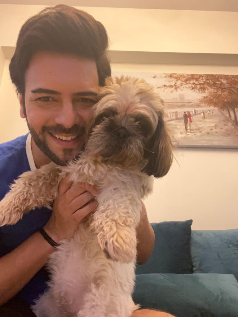 Sanjay Gagnani with pet