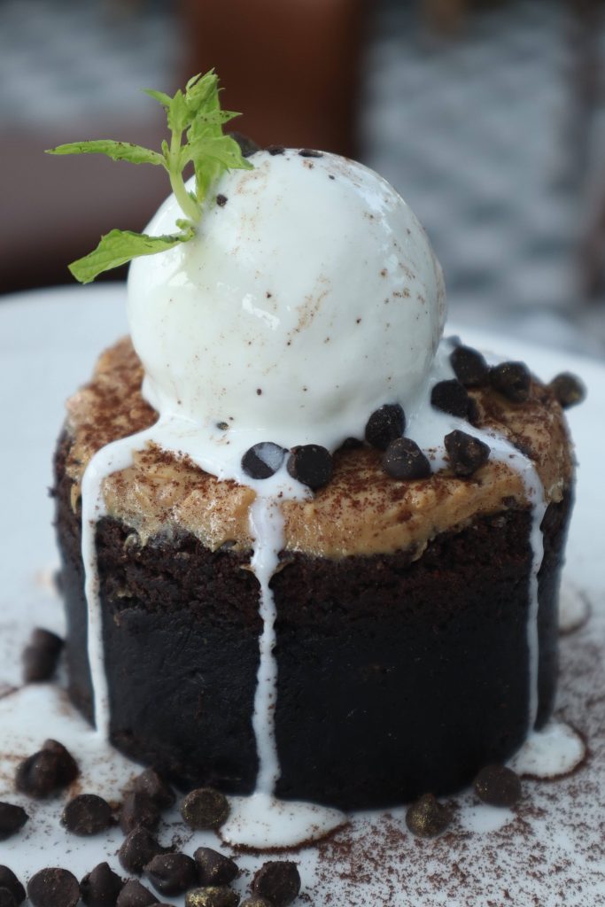 Brownie - Warm Fudgy Chocolate Brownie, topped with Salted Caramel and Vanilla Ice Cream (1)