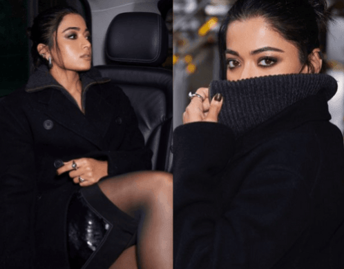 Rashmika Mandanna Rocks All-Black at Milan Fashion Week
