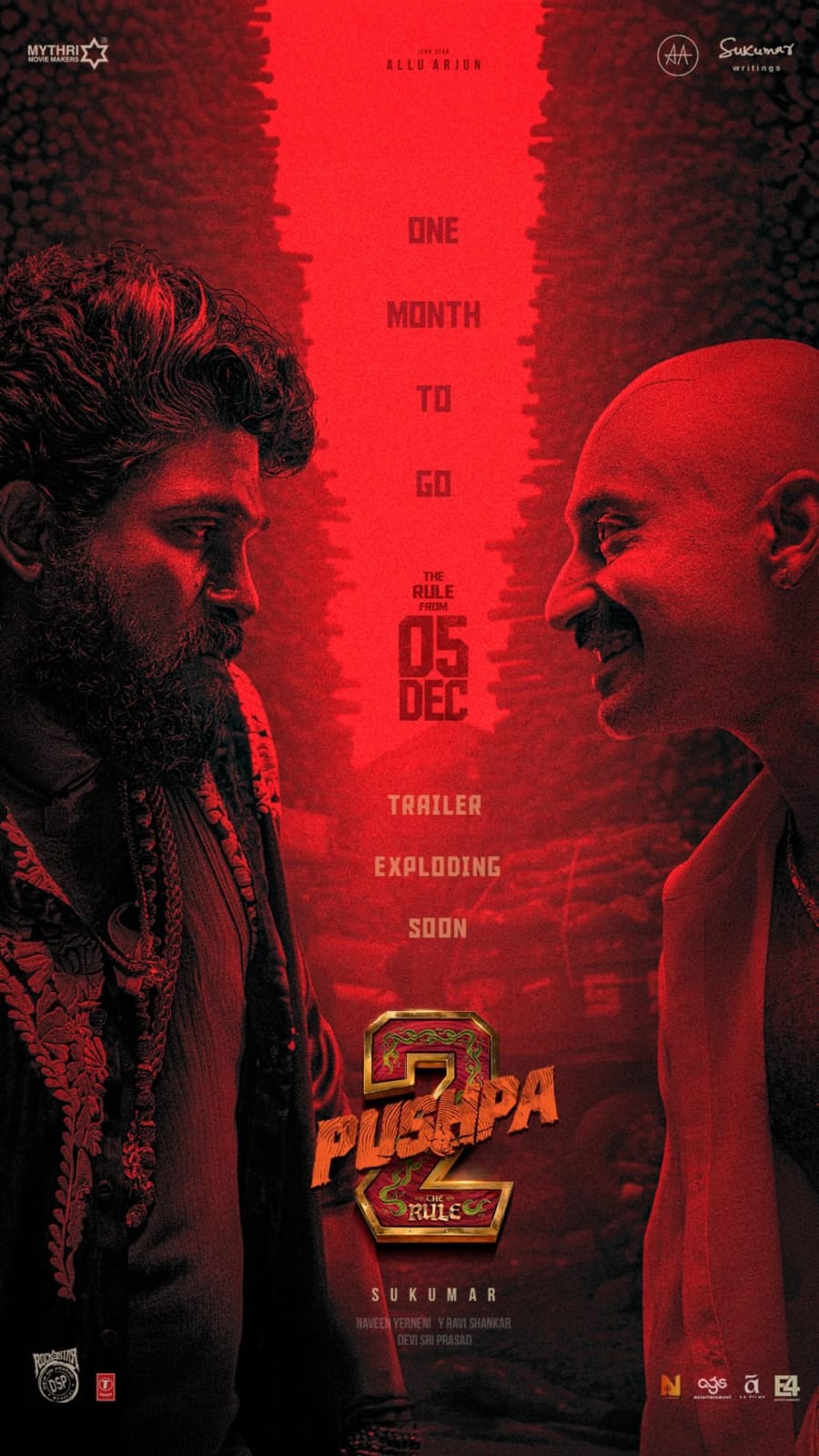 Allu Arjun Stuns Fans with Fiery New Look in Pushpa 2 Poster