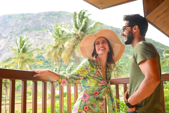 omantic couple enjoying Valentine’s retreat at Mulberry Shades Resort