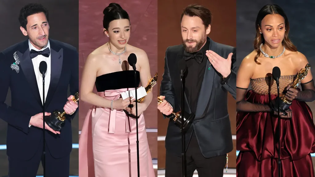 Oscars 2025 red carpet look and Hollywood gossip