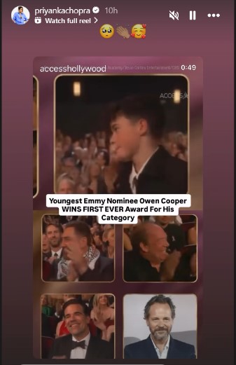 Priyanka Chopra Jonas Celebrates Owen Cooper’s Historic Emmy Win and ‘Adolescence’ Success
